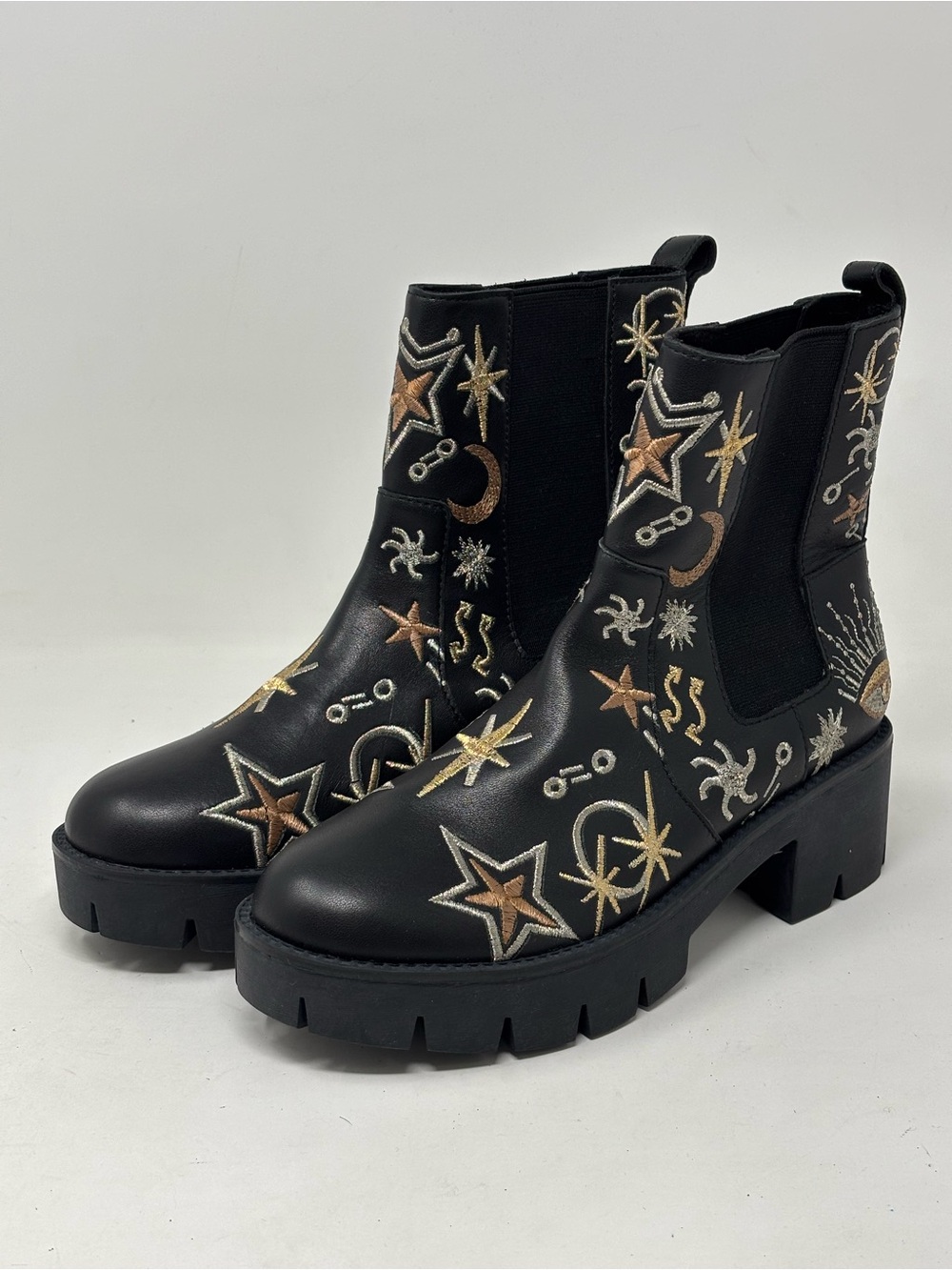 Johnny Was Chelsea boots black calf leather NEW NWOT size 6